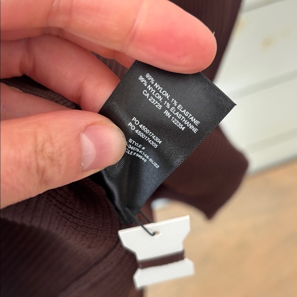 Babaton Sculpt Knit Cross Dress – Coffee Bean Brown (Size M) - Picture 10 of 10